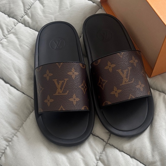 Louis Vuitton Shoes - Louis Vuitton Monogram Brown and Black women Sandals